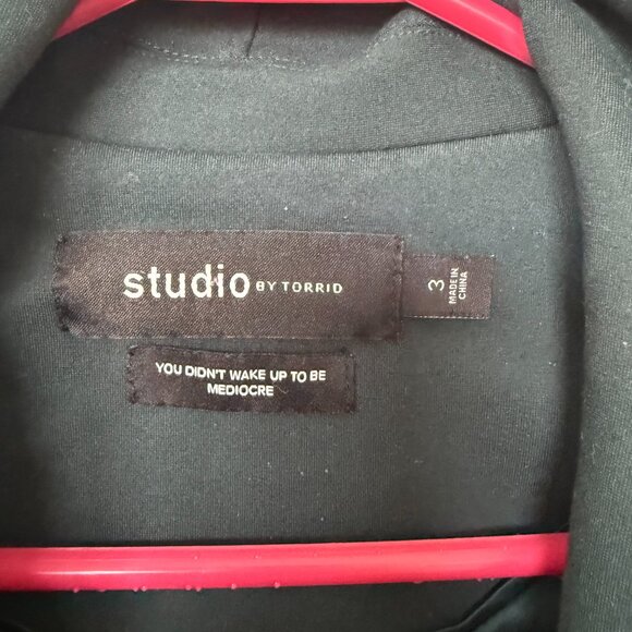 Studio by Torrid Dark Green Peplum Blazer – Size 3x – Sleek & Structured - Picture 2 of 3